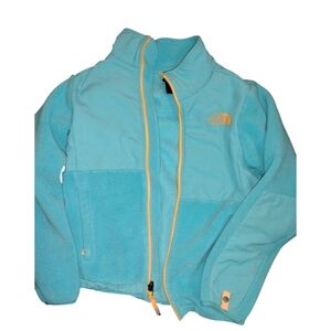 The North Face Turquoise And Orange Fleece Jacket